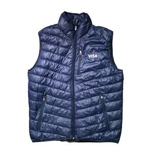 Clique Puffer Vest Men’s XL Blue Quilted Full Zip Logo